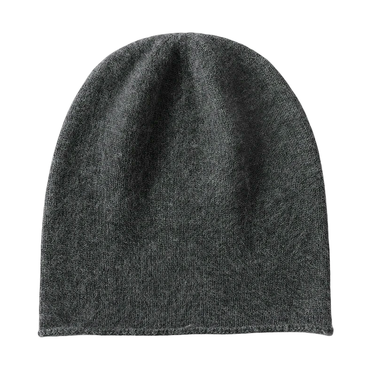 Dzianinowa czapka męska Zimowa Unisex Casual Outdoor Czapki Utrzymują Ciepłą Czapka Z Dzianiny-Ciemnoszara-Jeden Rozmiar
