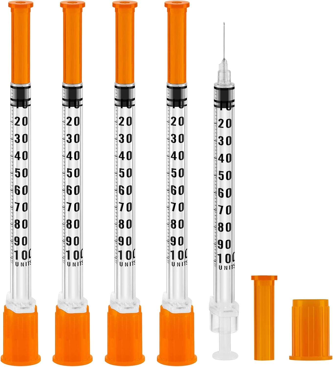 100 Pack 1ml/cc 31G 5/16Inch Syringes, Lab Syringes, Individual Package