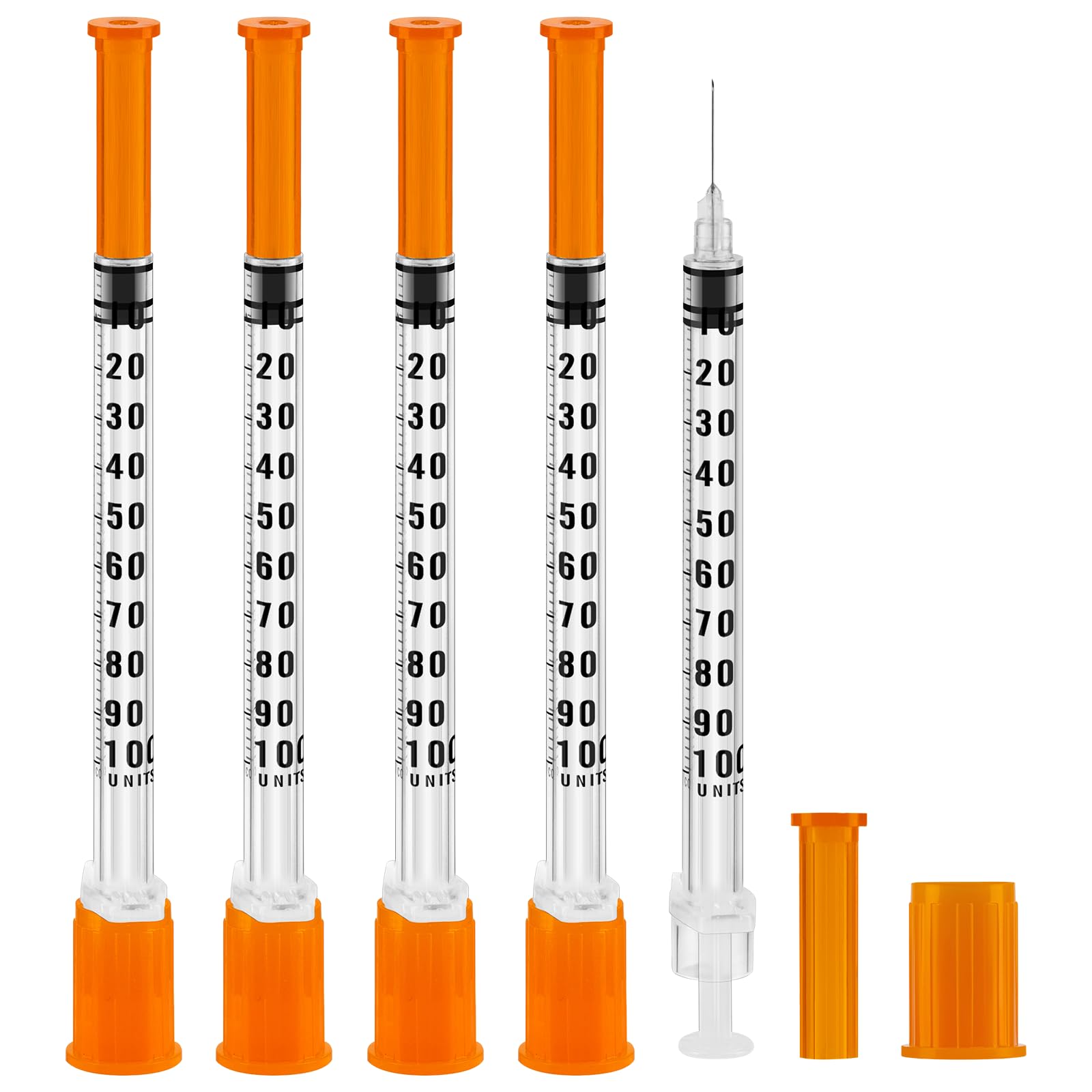 Photo 1 of 100 Pack 1ml/cc 31G 5/16Inch Syringes, Lab Syringes, Individual Package