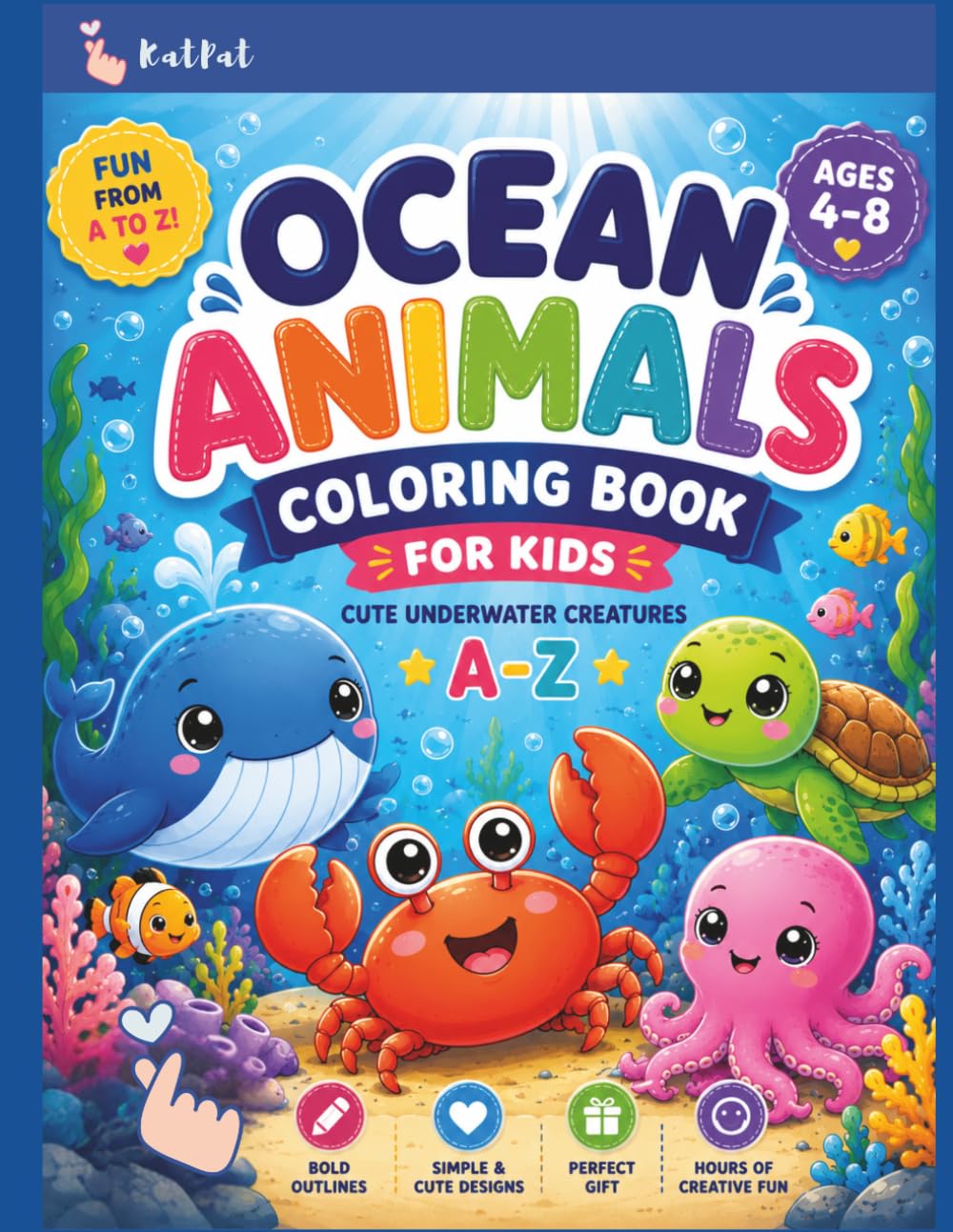 Ocean Animals Alphabet Coloring Book for Kids