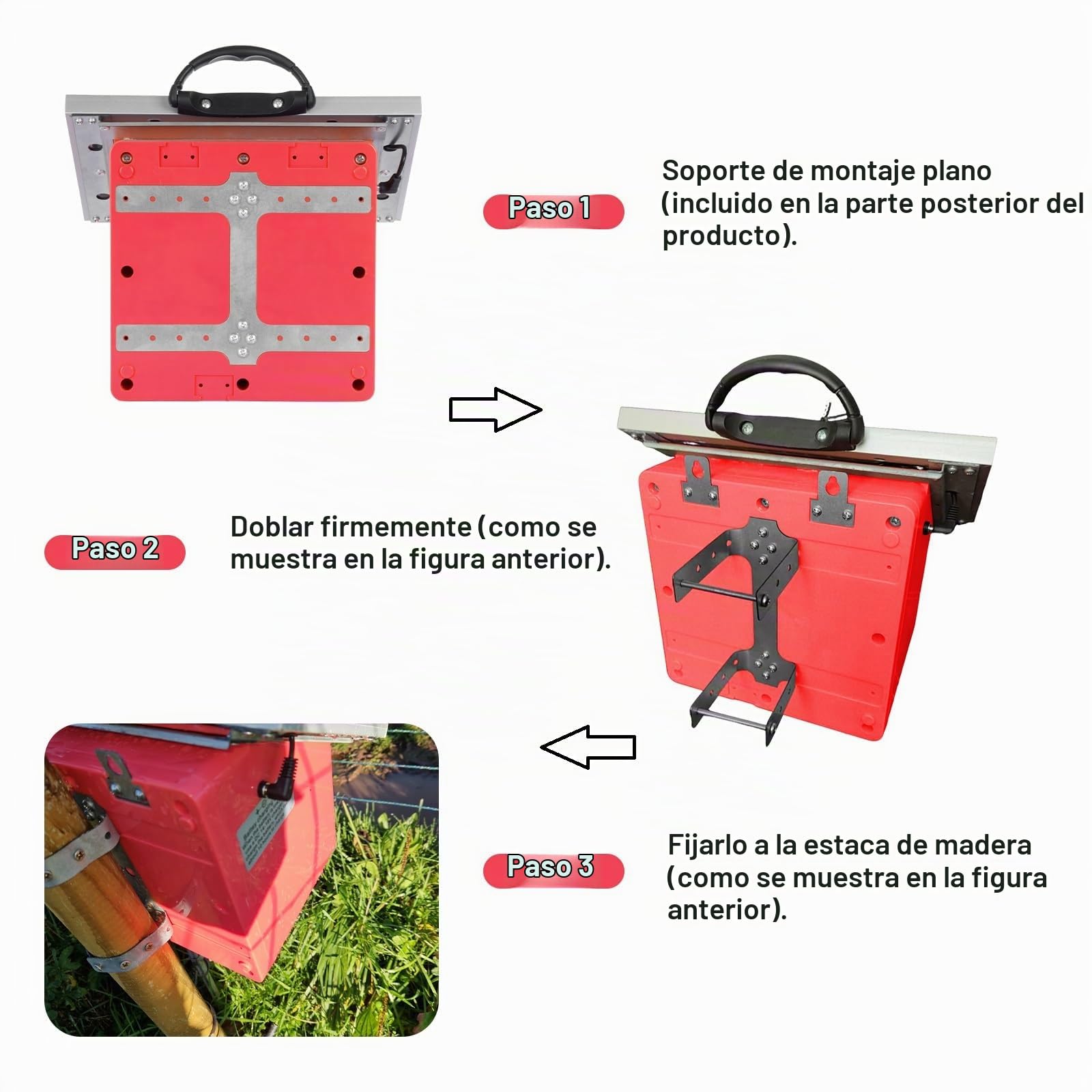 32KM Solar Pastor Electrico con Batería,9.5KV pastor electrico Cerca eléctrica Controlador para caballos, 0.5J Cerca eléctrica Pastor para Cría de animales pastores, para Granja Pastar Jardín (Red)