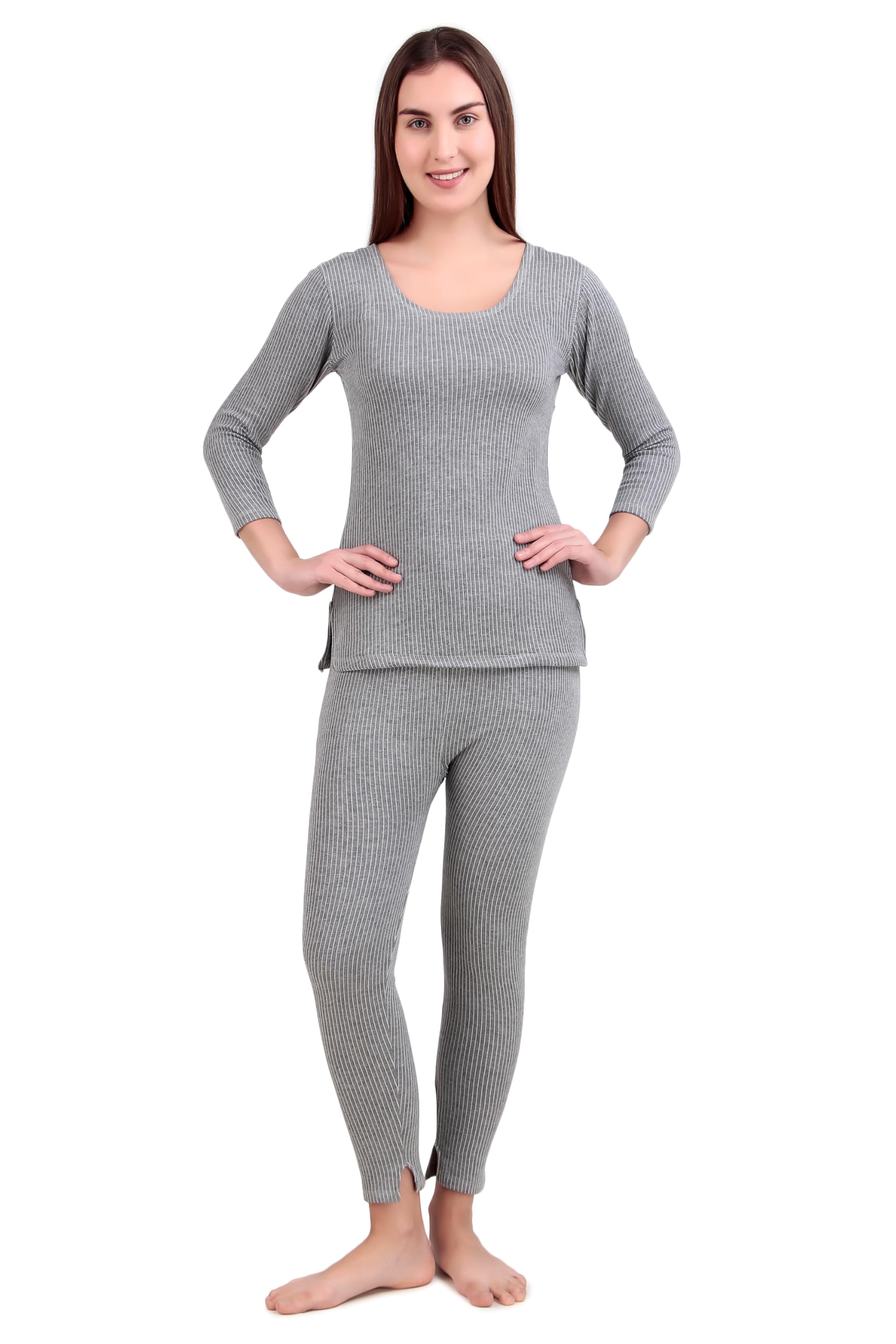 hap Women's Cotton Quilted Thermal 3/4th Sleeves Top and Trouser/Female Thermal/Ladies Thermal Set-picture-10
