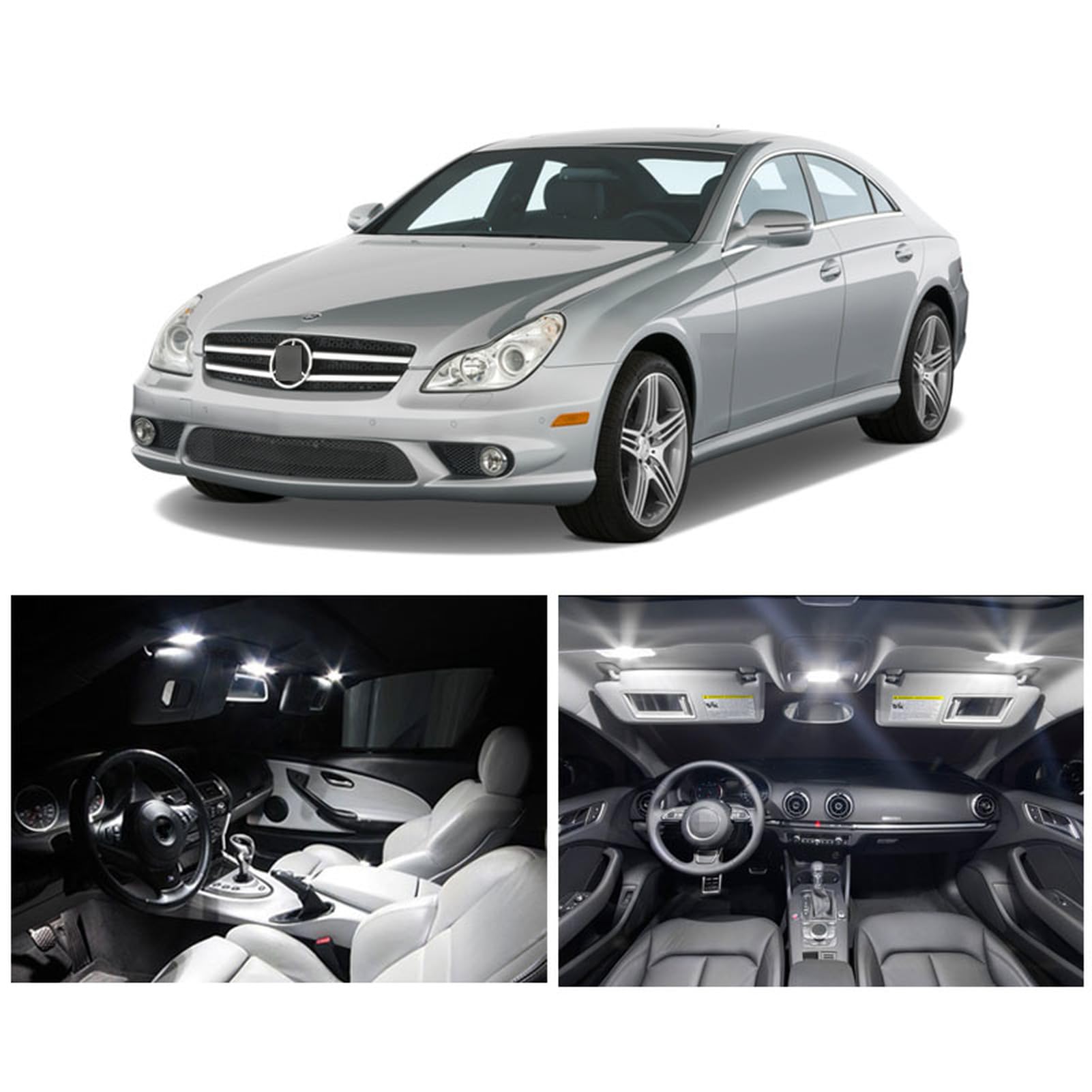 Canbus White LED Bulb Interior Map Dome Reading Light Kit, For B=enz E W210 W211 W212 S210 S211 S2121995-2015