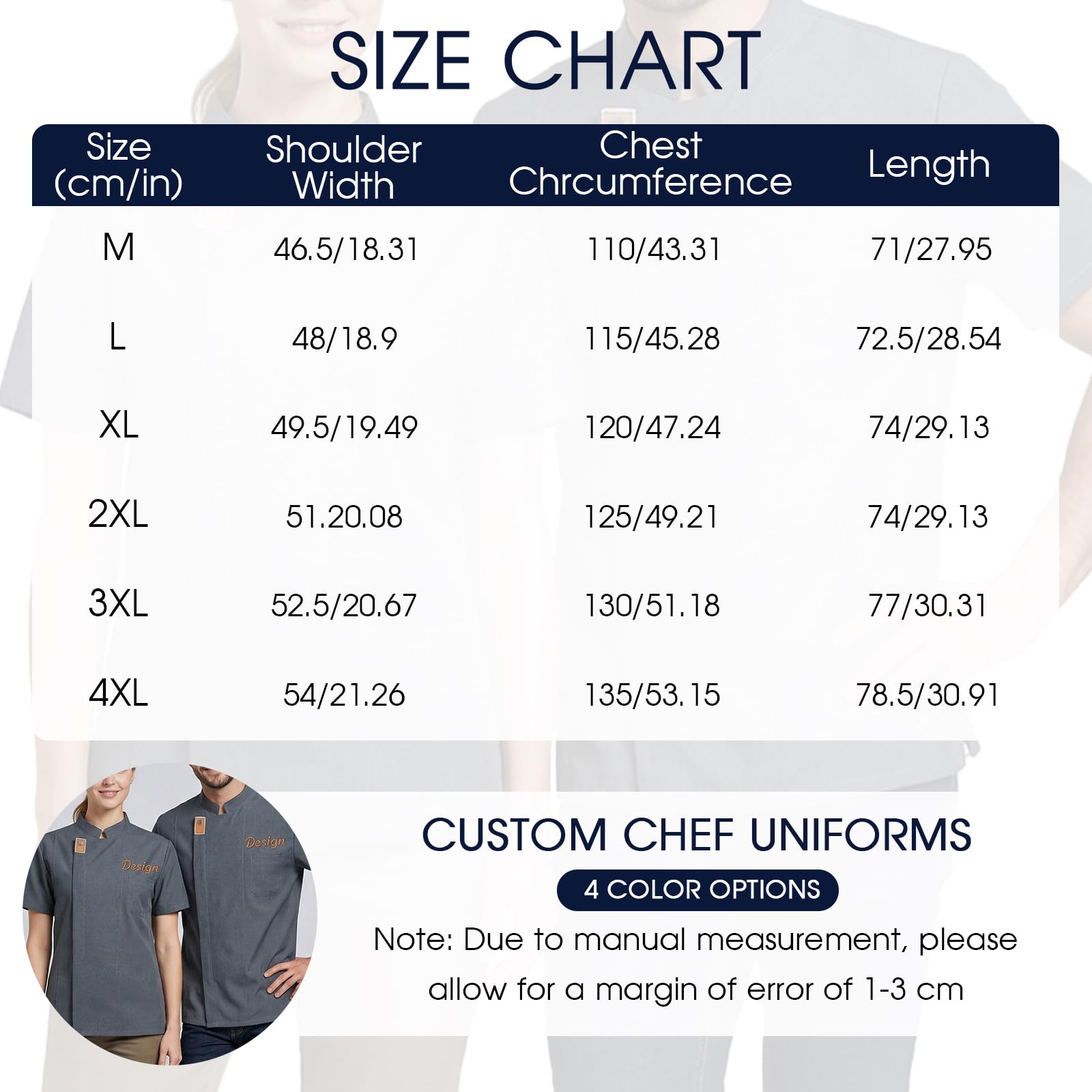 Giacca Da Chef Personalizzata Con Ricamo – Maniche Corte O Lunghe Per Uomo E Donna | Uniforme Professionale Da Cucina Per Hotel E Ristoranti - 4