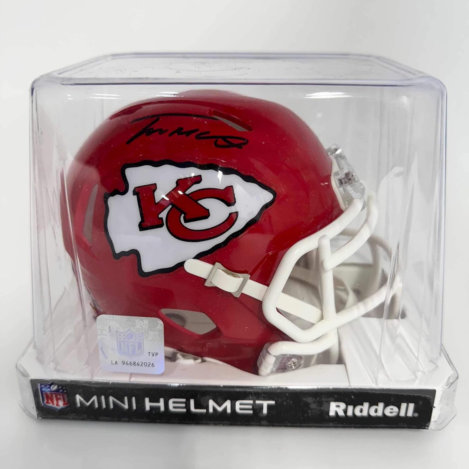 Autographed/Signed Trent McDuffie Kansas City Chiefs Red Mini Football Helmet Beckett BAS COA