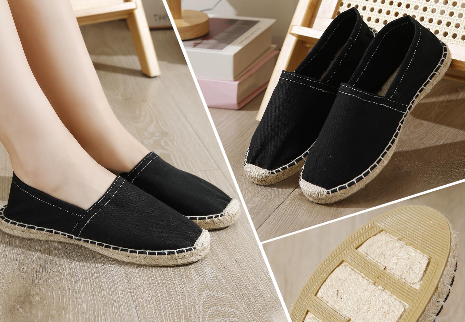R-ISLAND Espadrilles für Damen, Erwachsene, bequem, leicht, ideal für zu Hause im Freien.