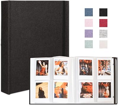 Mini Photo Album for Fujifilm Instax Mini Polaroid Snap, Linen Picture Book 2x3, Each Small Album Holds 208 Photos