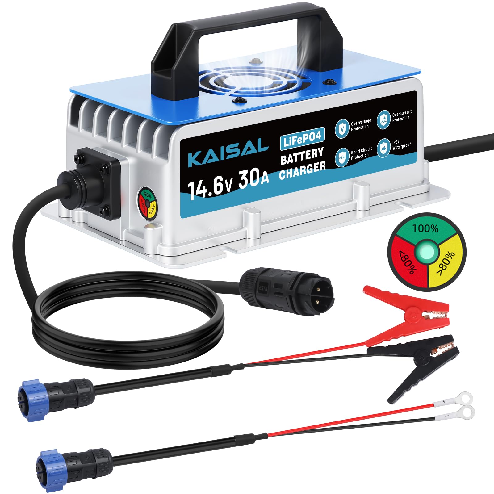 12V30Aバッテリーチャ−ジャ− Amazon.com: 12V 30A Lithium Battery Charger 14.6V LiFePO4 Battery