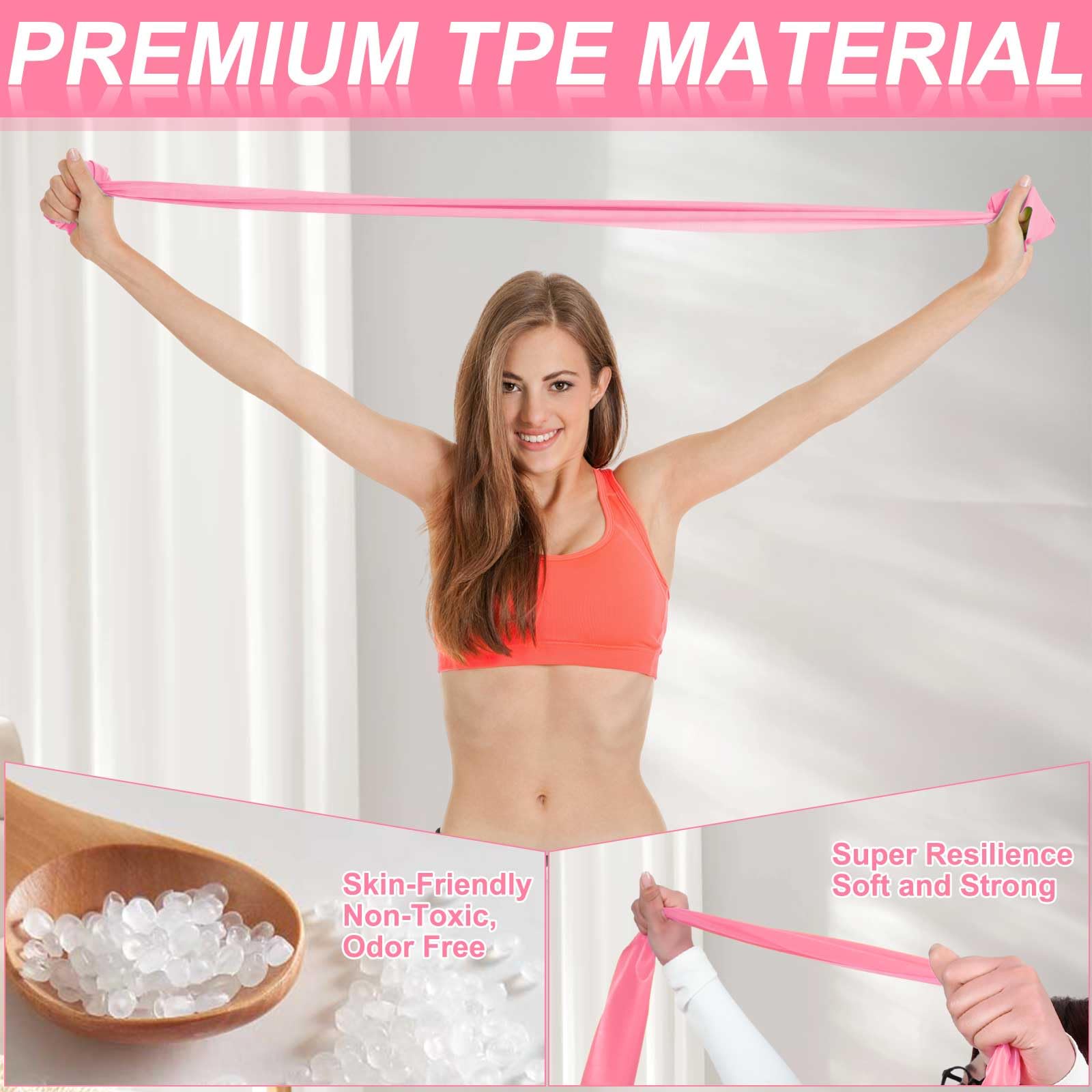 DEEKIN Lot de 10 bandes de résistance professionnelles sans latex pour yoga, pilates, physiothérapie, musculation, yoga, entraînement à domicile