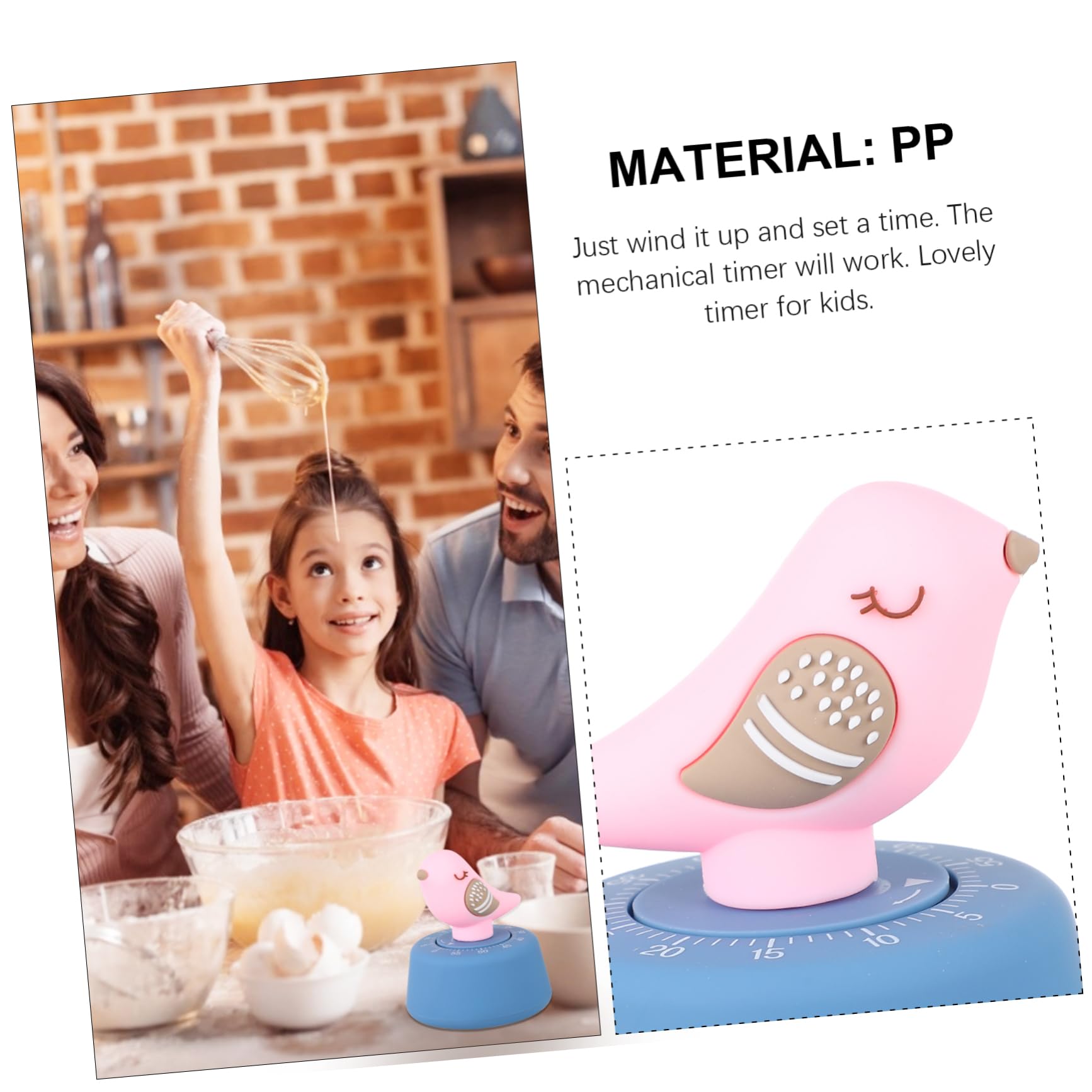 Zerodeko 2piezas Temporizador Mecánico De Cocina Forma De Pájaro Fácil De Usar para Cocinar Huevos y Repostería Diseño Compacto y Divertido para Adultos