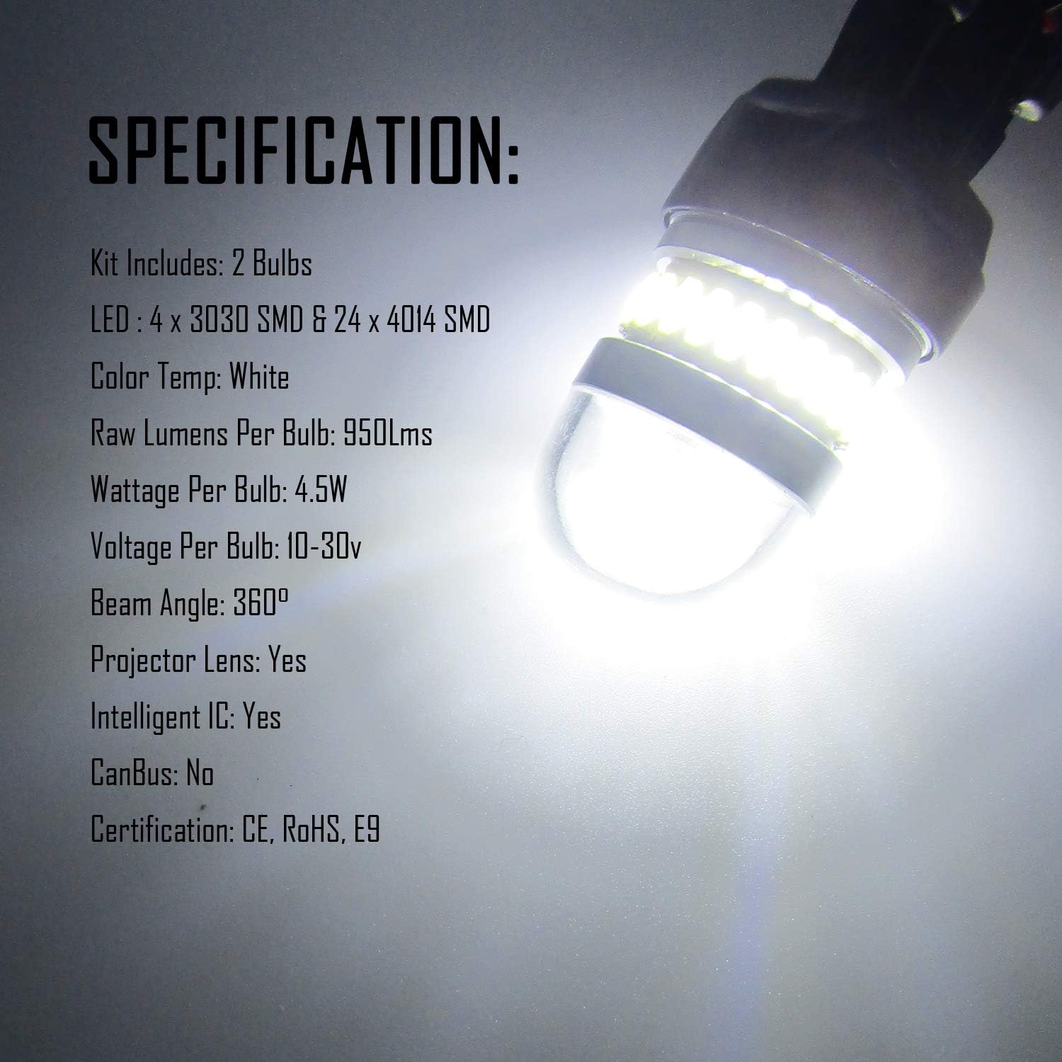 Exclusive Special VehiCode Bright 950Lms 3157 Dual Function LED Light Bulb (3000K Amber Yellow) Kit - 3156 3457 3047 3057 4057 4157 4114 Replacement for Car Turn Signal Blinker DRL Daytime Running Light Lamps (2 Pack) Exclusive Special VehiCode Bright 950Lms 3157 Dual Function LED Light Bulb (3000K Amber Yellow) Kit - 3156 3457 3047 3057 4057 4157 4114 Replacement for Car Turn Signal Blinker DRL Daytime Running Light Lamps (2 Pack)