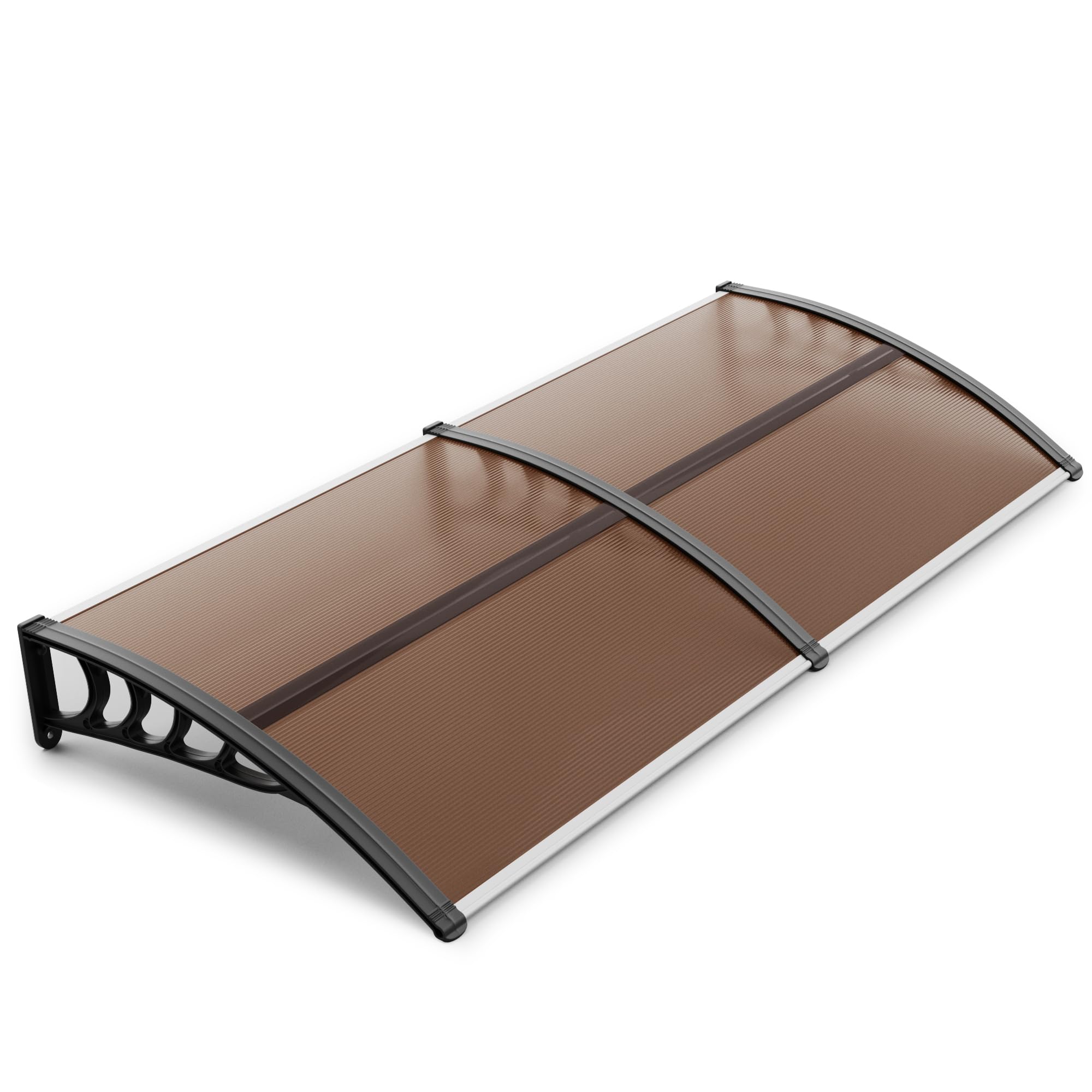 80"x40" Window Door Awning Canopy, Polycarbonate Cover Entry Door Outdoor Window Awning Exterior, UPF 50+, Front Door Overhang for Sun Shutter, UV, Rain and Snow Protection, Hollow Sheet