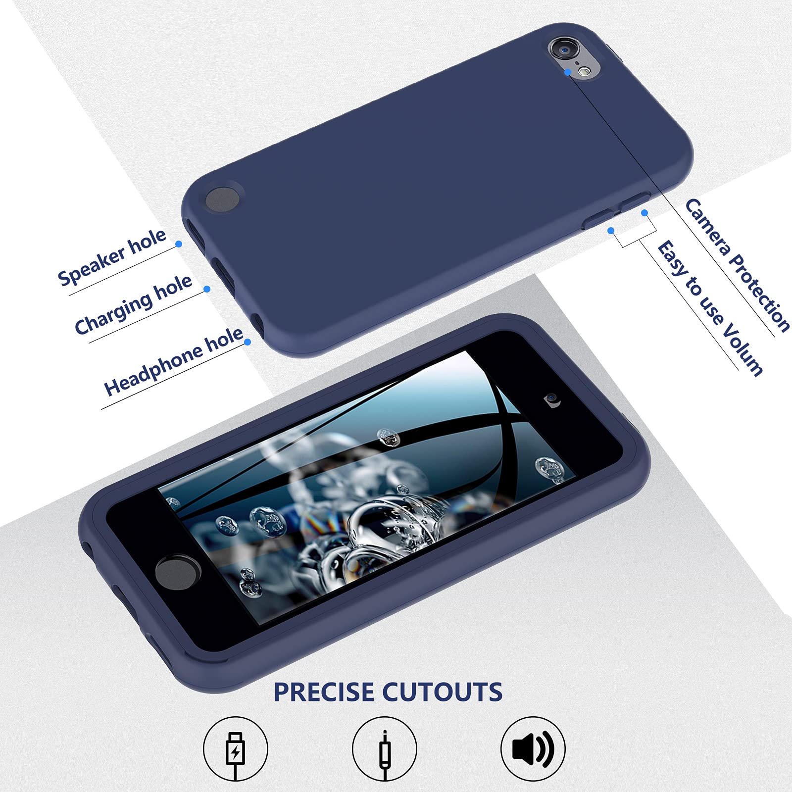 Hensinple Capa para iPod Touch 7ª/6ª/5ª geração, capa para iPod