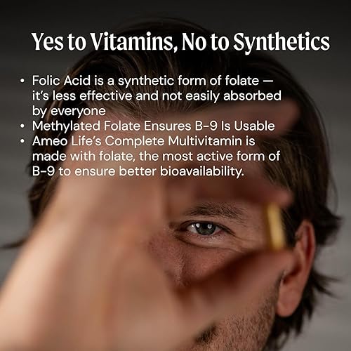 Miniatura 4 de Multivitamínico diario para hombres y mujeres adultos, multivitaminas quelatadas con zinc, biotina, yodo, cromo, manganeso y vitaminas A, B6, B12,