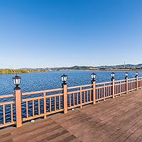 Vista 7 de Luces solares para postes al aire libre, luces solares para postes de valla, impermeables, para valla de madera, terraza, patio, jardín, decoración