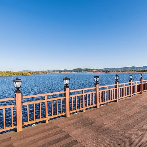 Miniatura 7 de Luces solares para postes al aire libre, luces solares para postes de valla, impermeables, para valla de madera, terraza, patio, jardín, decoración