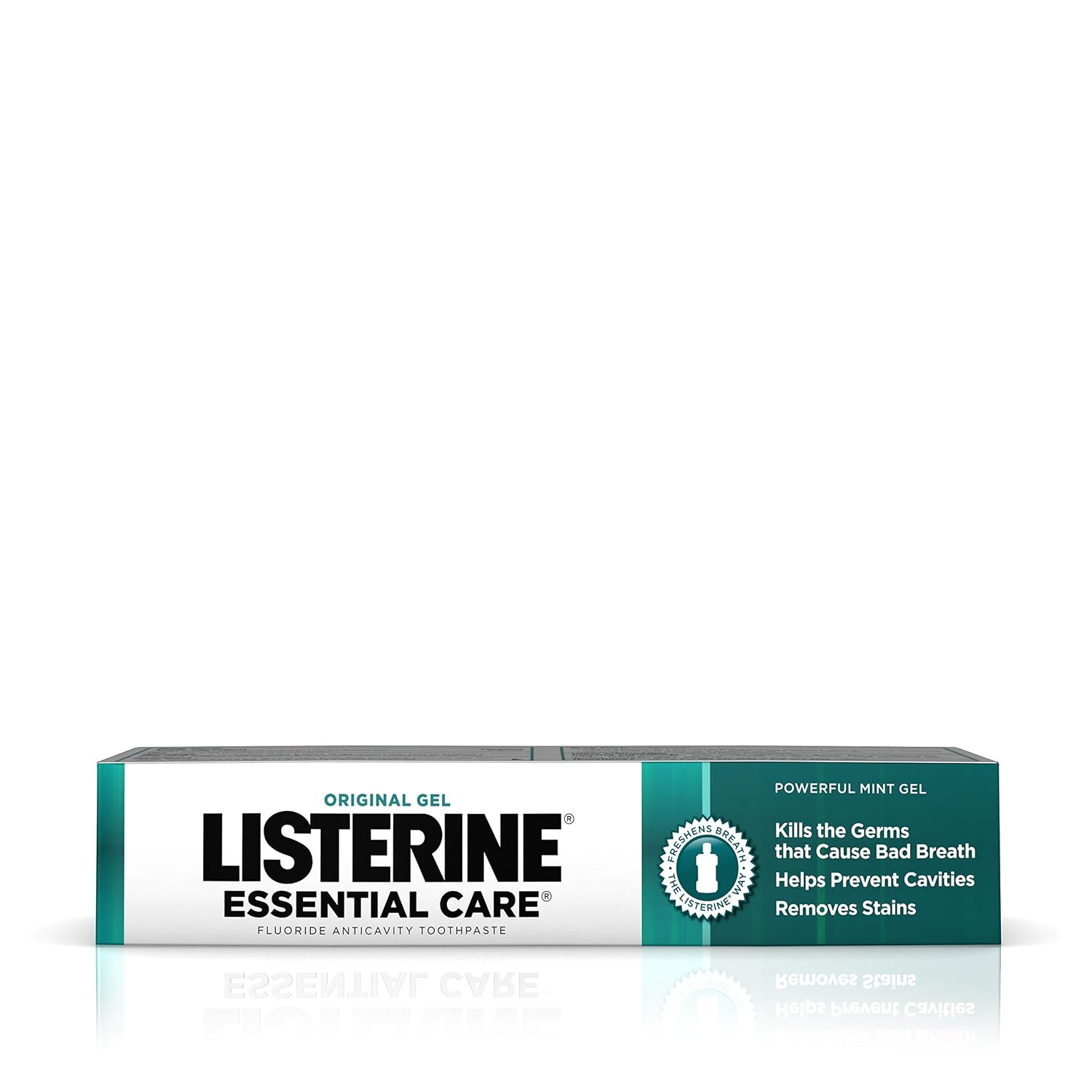 Listerine Essential Care Original Gel Fluoride Toothpaste, Prevents Bad Breath and Cavities, Powerful Mint Flavor for Fresh Oral Care, 4.2 oz image 5