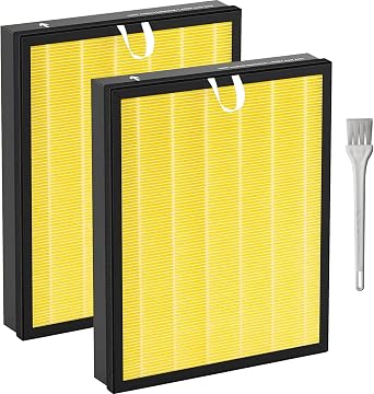 Vital 200S Pet Filter Replacement LEVOIT Vital 200S Air Purifier 3-in-1 H13 True HEPA High Efficiency Activated Carbon Filter Part # Vital 200S-RF-PA Yellow 2 Pack