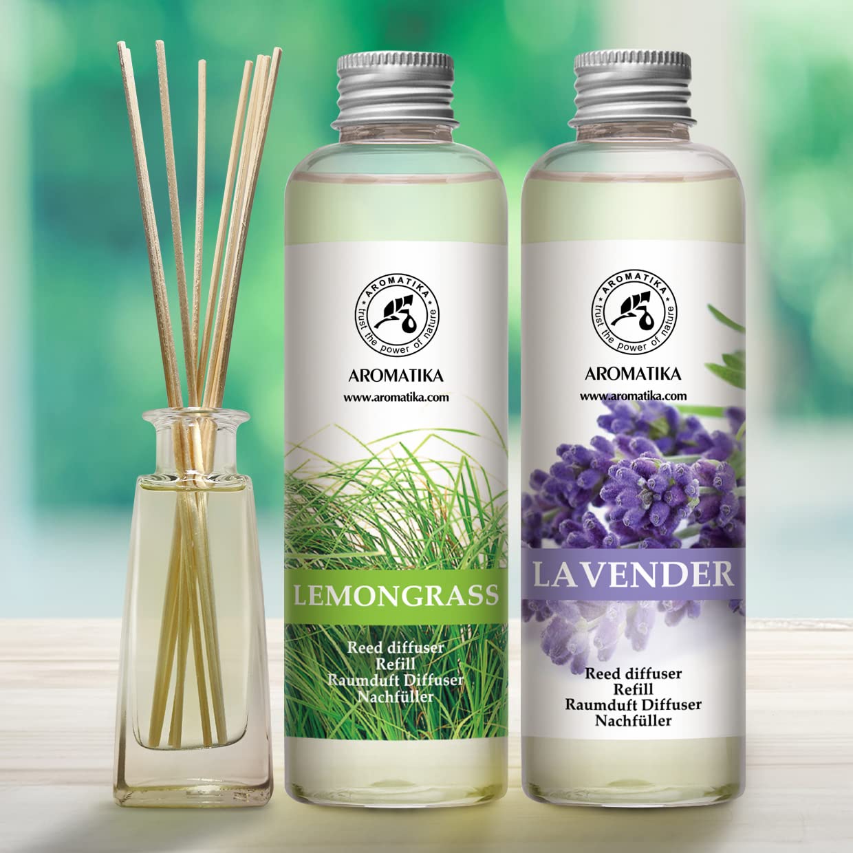 Recharge Diffuseurs de Parfum 2x200m - vec Arme Lemongrass & Arme Lavande  - Fragrance Frache et Durable - pour Aromathrapie - Spa - Bain - Fintess  - Club - Restaurant - Boutique : Amazon.fr: Hygine et Sant