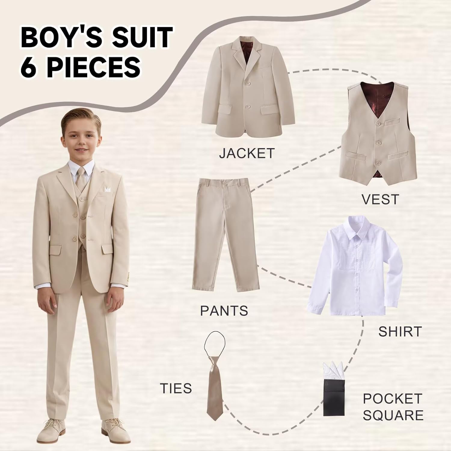 Boys Suits Kids Formal Suit Set Dress Clothes for Boy Wedding Ring Bearer Outfit Communion Easter Tuxedo Suits