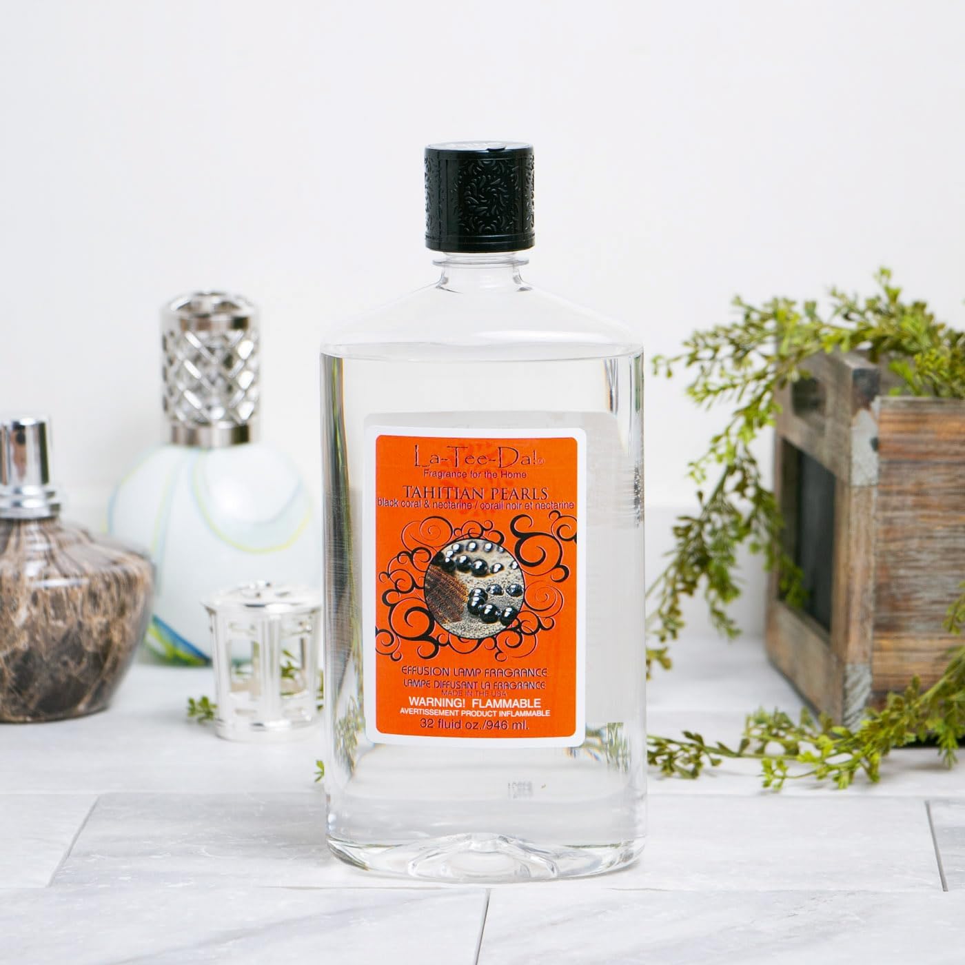 La-Tee-Da Effusion and Fragrance Lamp Oil Refills - 32 oz - Tahitian Pearls