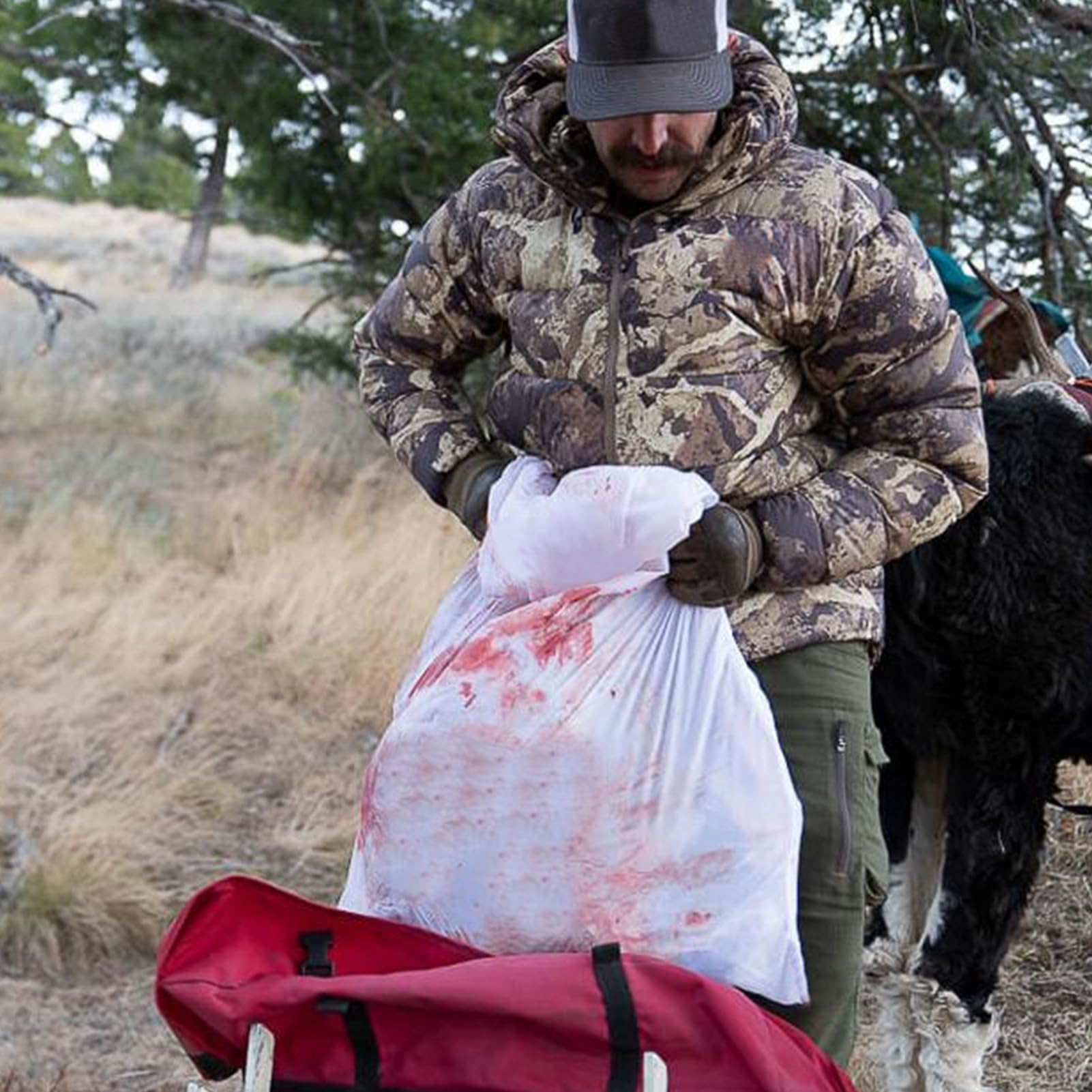 Big games Bolsas de carne – Almacenamiento de caza resistente, tira de seguridad reflectante reutilizable para transportar carne salvaje | Accesorio de caza multiusos para ciervos, alces, alces