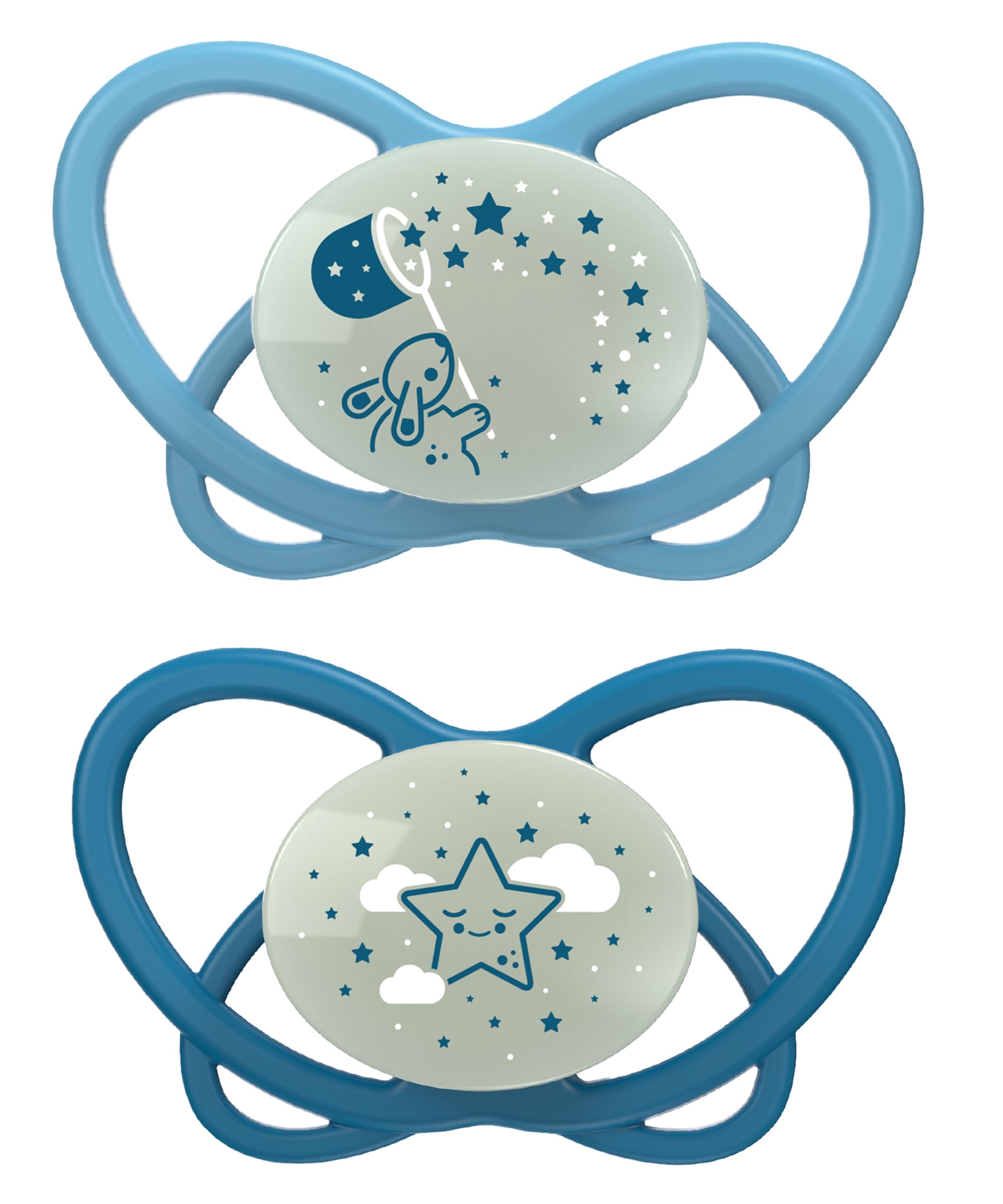 Nip Butterfly Ciuccio 0-6 Mesi 2 Pezzi – Tettarella Silicone Morbido, Ortodontico, Con Scatola, Made In Germany