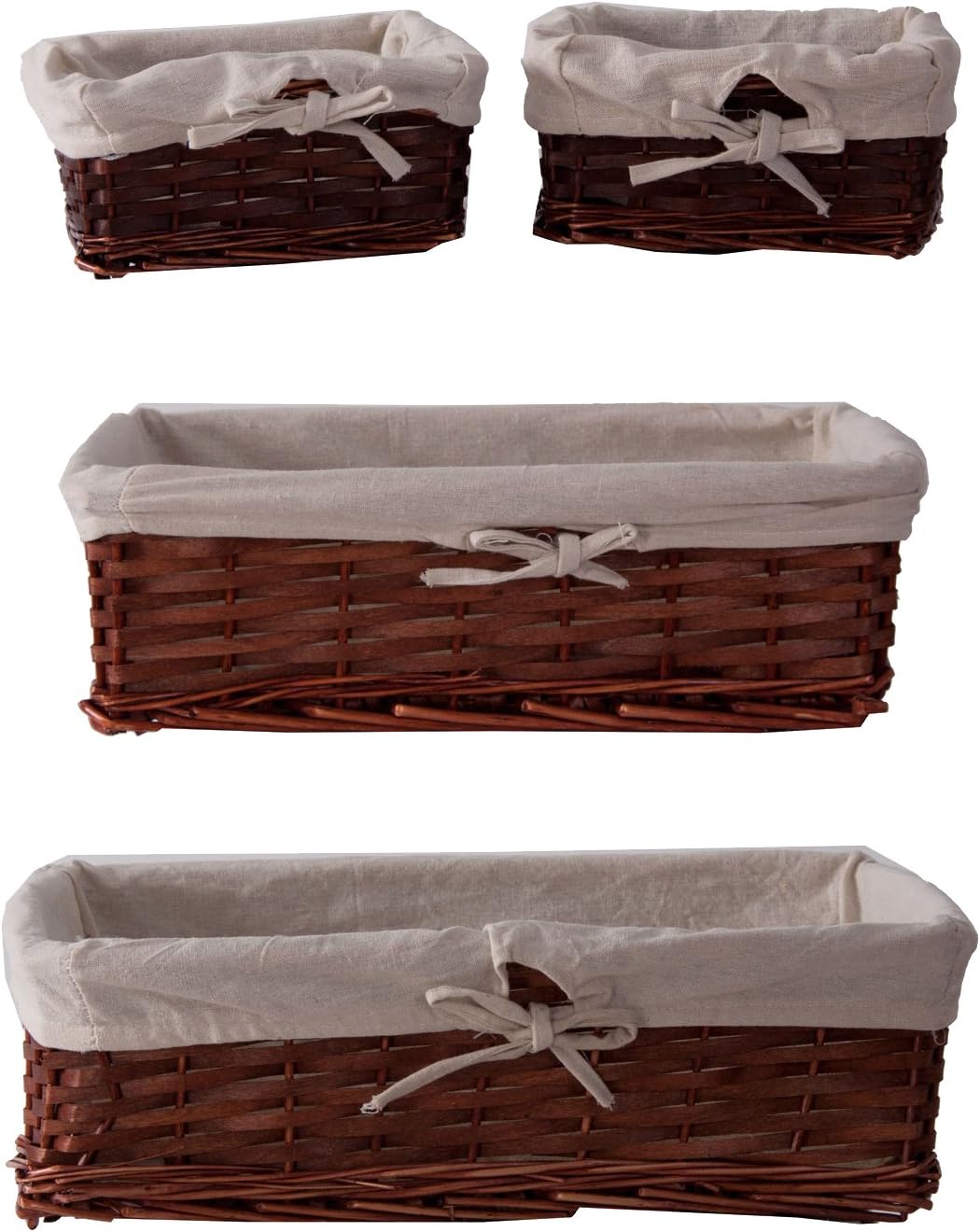 Vical Home Set Basket Utensil Holder 4 UDS. Brown