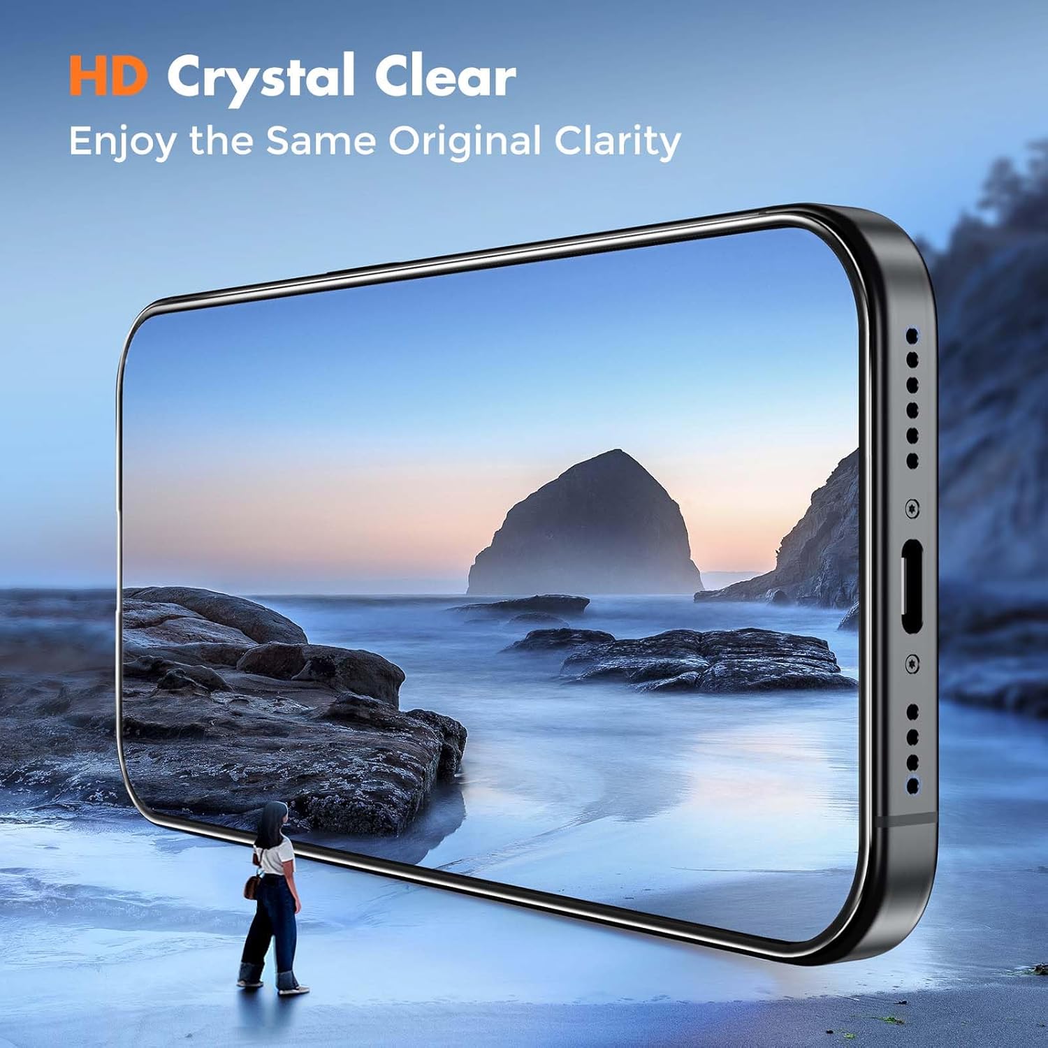 UNBREAKcable 3-Pack Screen Protector for iPhone 15, Double Shatterproof Tempered Glass [Easy Installation Frame] [99.99% HD Clear] [9H Hardness] [Full Coverage] [Case Friendly] for Apple 15 6.1 inch - Image 4