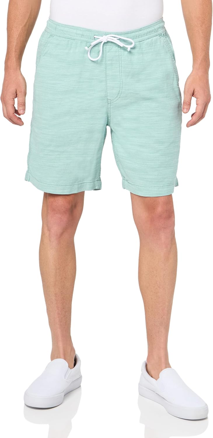Unionbay Mens Marina Cotton Slub Elastic Pull-on Shorts