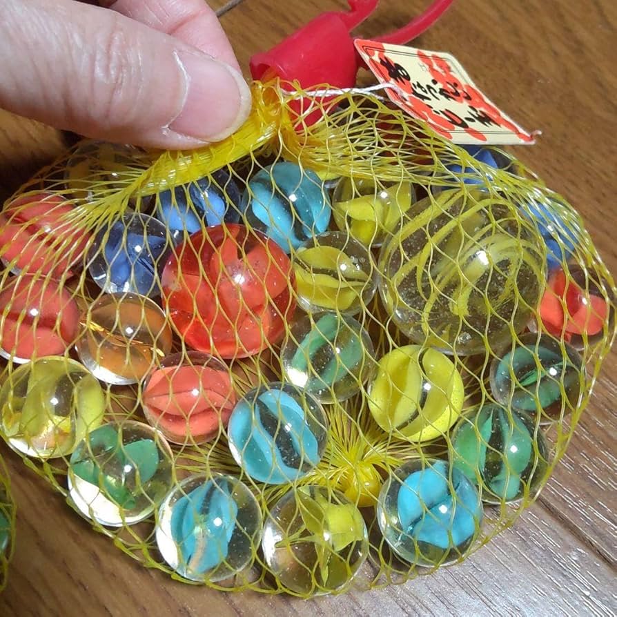 Amazon | レトロ 昔懐かしいビー玉 ネット入り 3袋セット まとめ