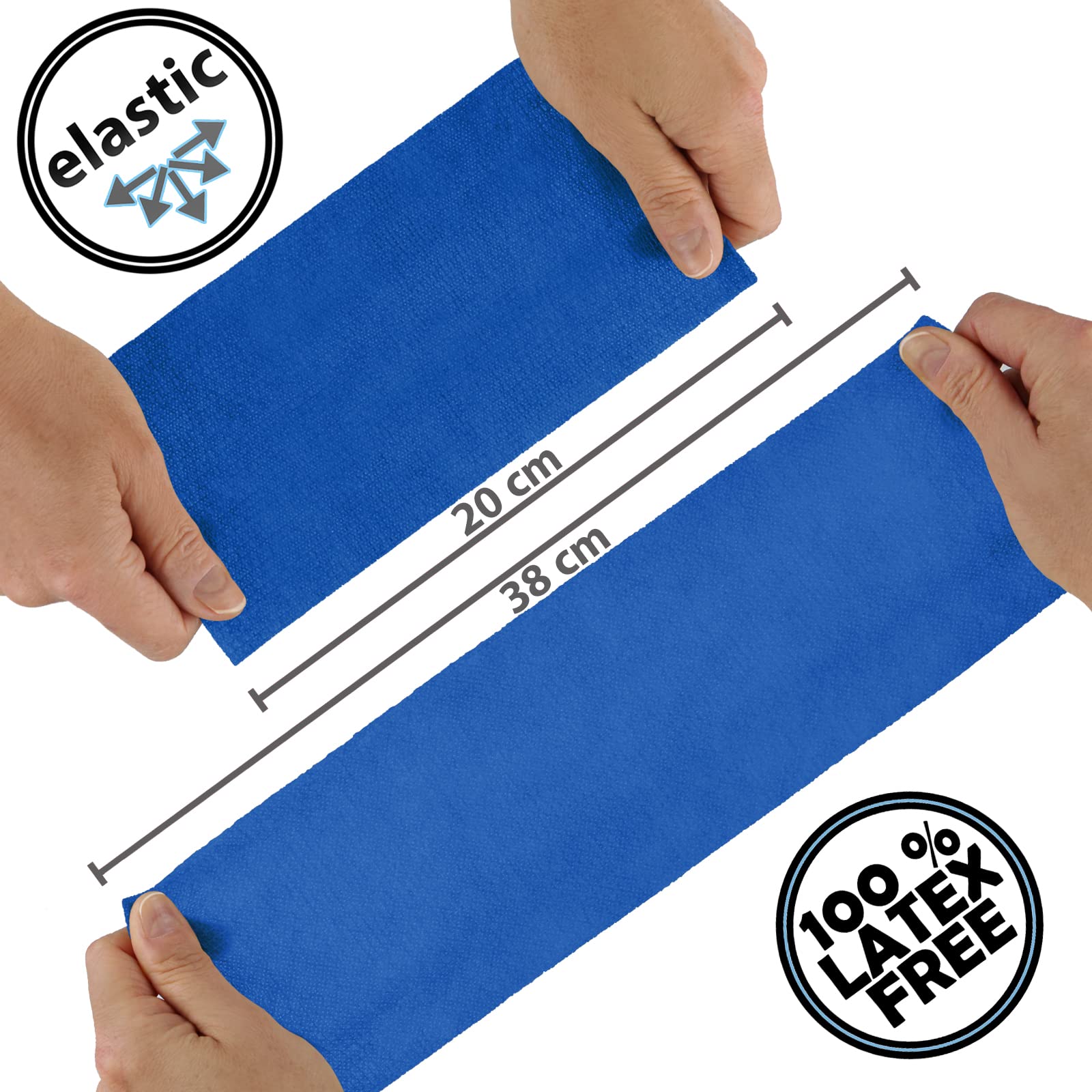 ALPIDEX 12 Rotoli Benda Adesiva 10 cm x 4,5 m Molti Colori Bendaggio Coesivo Fasciatura Personi Animali Garza Elastica Autoadesivo Cavalli Cani Umani, Colore:blu