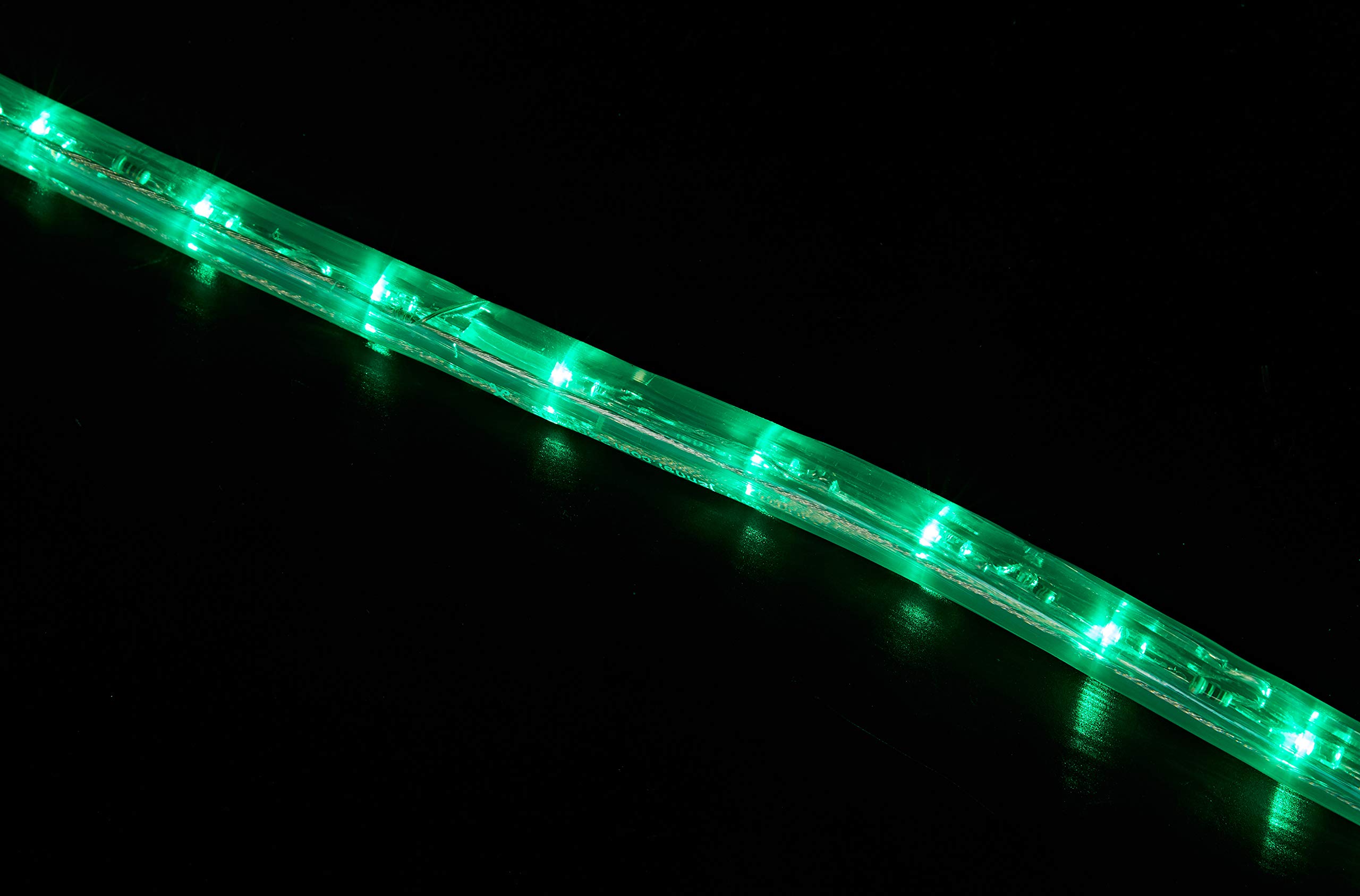 Hilo luminoso LED exterior IP65 corte 0,5m 220V bobina 50m (Verde)
