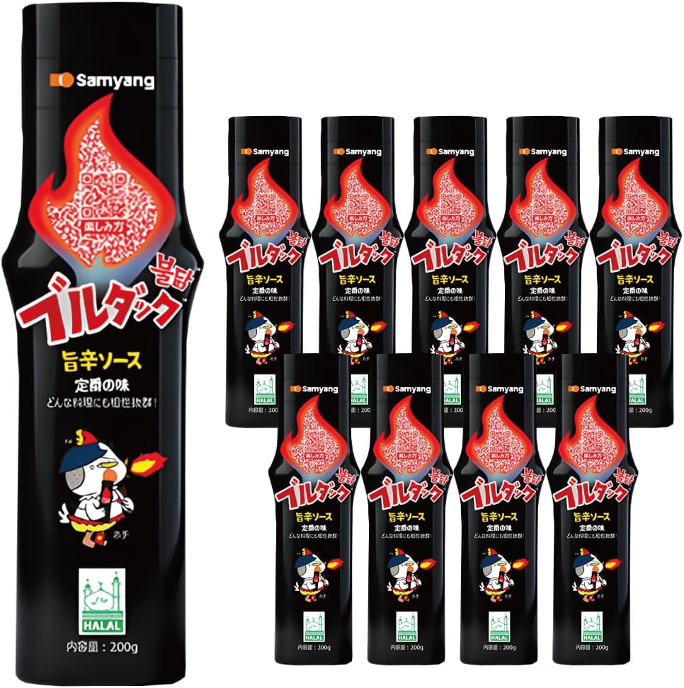 Sanyang Bullduck Sauce Original 7.1 oz 200 g 10 pcs + Misery Sauce 1 Bag / Burduck / Spicy Spicy Sauce / Spicy Ramen Samyan