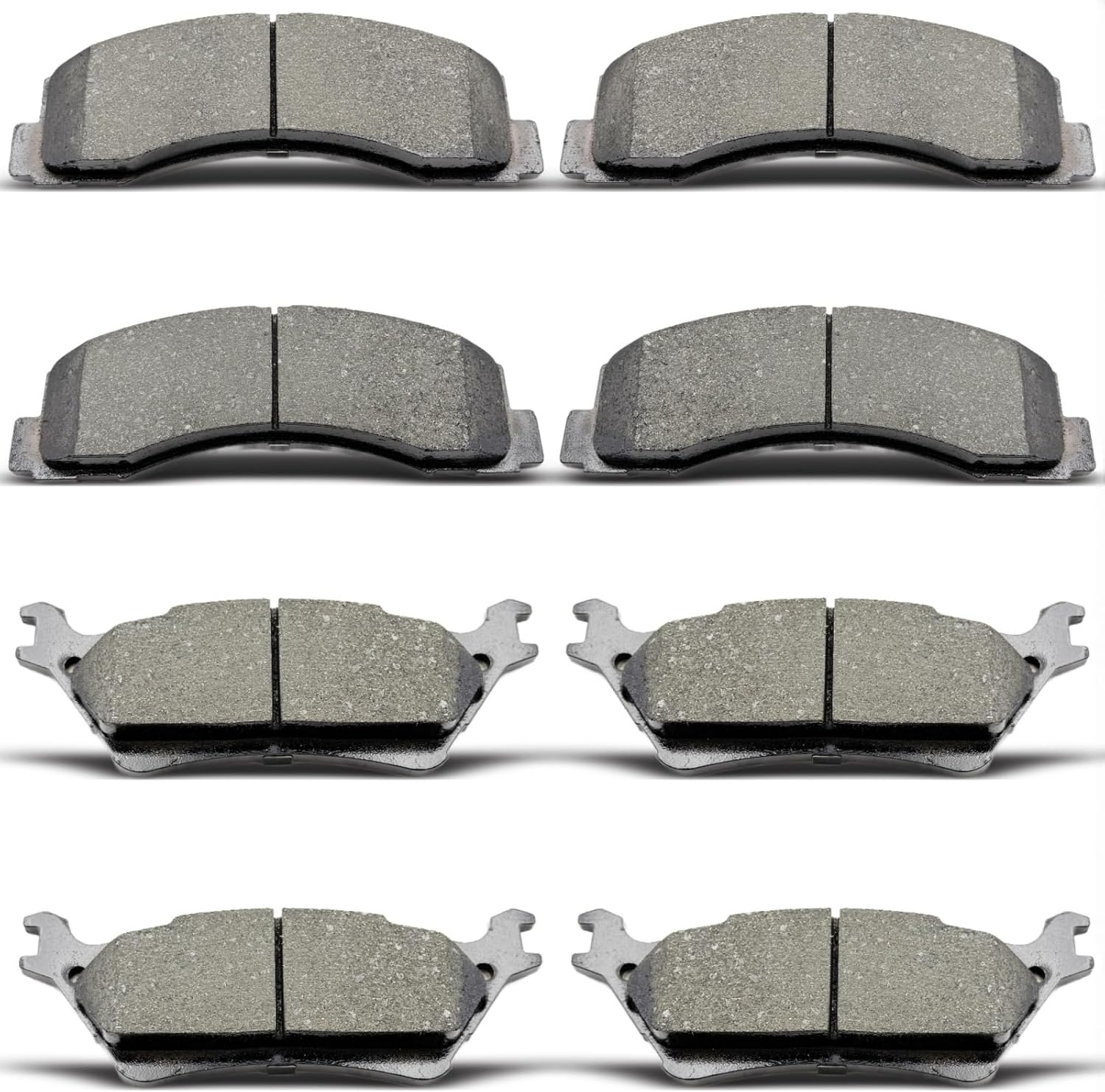 D1414 D1602 Front Rear Ceramic Brake Pads Set Fit For 2012-2020 Ford F-150 (8 pcs)