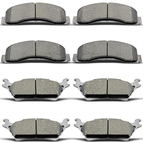 D1414 D1602 Front Rear Ceramic Brake Pads Set Fit For 2012-2020 Ford F-150 (8 pcs)