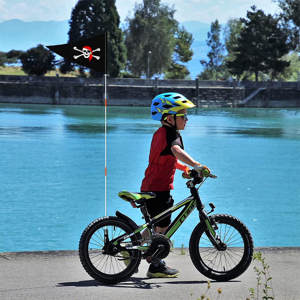 Bandiere Di Sicurezza Per Biciclette Bambini - Kit Da 3 Pezzi - Foto 3