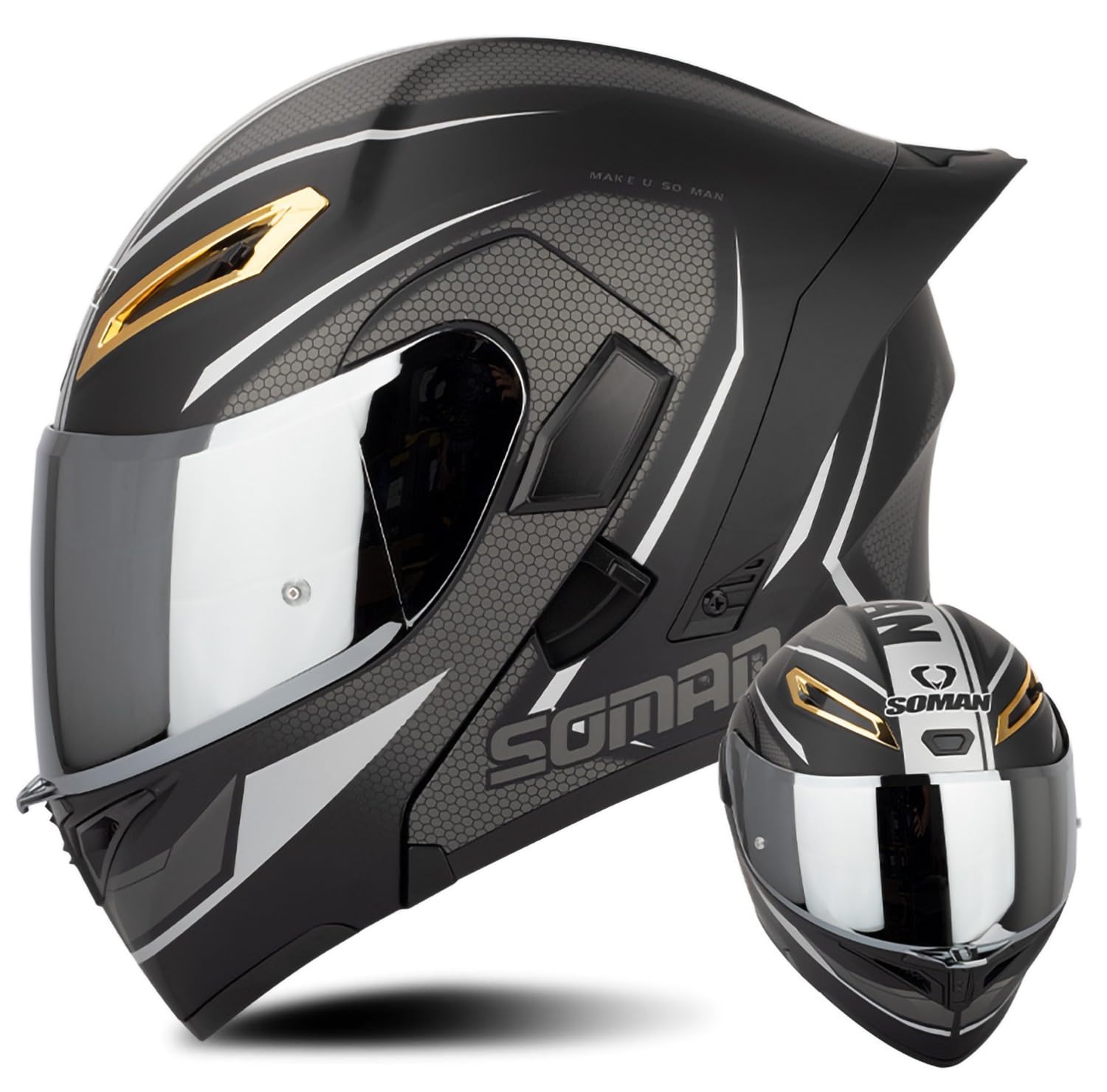 Casque motocross modulable double visière anti-buée taille 57-58cm - 8