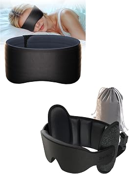 SARISUN Upgraded U-Shaped Travel Pillow, Bundle a Sleep Eye Mask, Ultra-Soft Blackout, 360 Support Airplane Head Strap