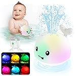Baby Bath Toys, Toddler Bath Toys for Kids Ages 1-3, Light Up Whale Bath Toy Sprinkler Infant Baby Toys 6-12-18 Month Bathtub Fountain Toy, Toddler Christmas Stocking Stuffers 1 2 3 Year Boy Girl Gift