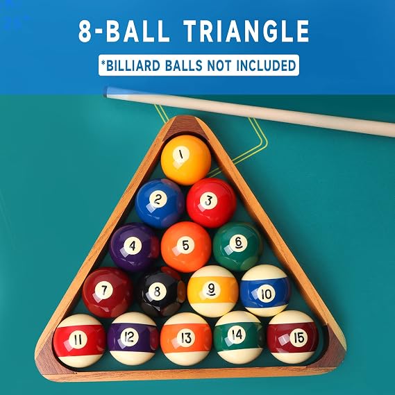 GSE Games & Sports Expert Solid Wood Billiard 8-Ball Triangle / 9-Ball Diamond Pool Ball Racks for 2-1/4 Pool Balls, Pool Table Accessories