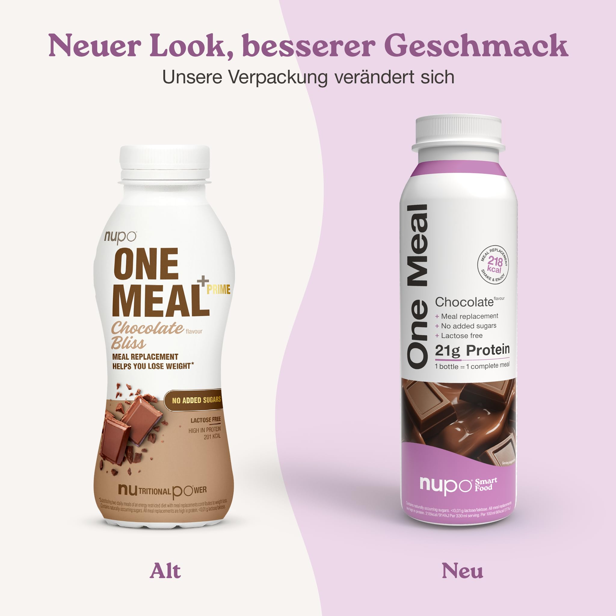 NUPO Repas liquides pour perdre du poids PACK D'ESSAI I Shakes substituts de repas I 4 saveurs I Faibles en calories et sans lactose