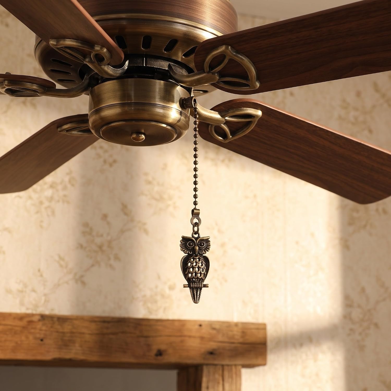 2pcs Owl Pull Chain Extension for Ceiling Fan Switches Retro Metal