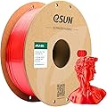 eSUN PLA Soie Filament 1.75mm, Soyeux Brillant Imprimante 3D Filament PLA, Précision Dimensionnelle +/- 0.05mm, 1KG Bobine (2.2 LBS) Filament d'impression 3D pour Imprimante 3D, Rouge Soie