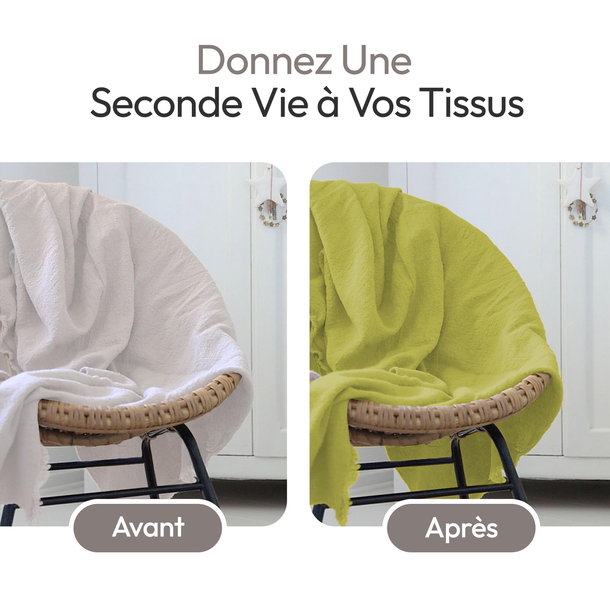 Teinture Textile – Mélange Madras (pour 2kg linge) – Teintures Durables pour Draps, Serviettes et Nappes – Facile à Utiliser en Machine à Laver ou à la Main
