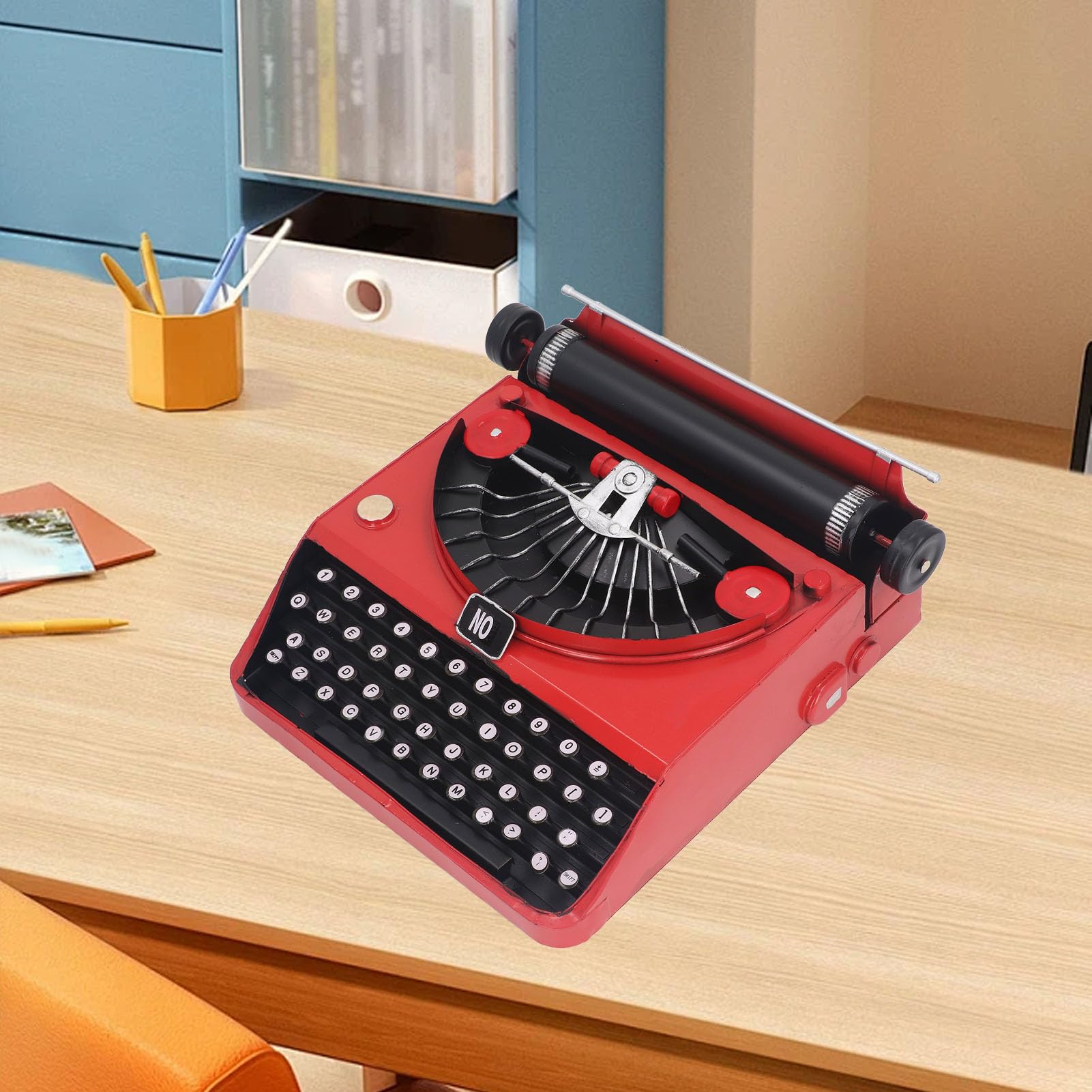 Keenso Maszyna do Pisania, Maszyny do Pisania Instrukcja Vintage Vintage Model Ręcznie Robione Rekwizyty Retro Stress Relief Ozdoba Dekoracja Biurka dla Studiów Biurowych