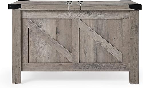 Miniatura 7 de WAMPAT Square Farmhouse Coffee Table with Storage for Living Room, 30x30 inch Wooden Dining Center Table with Gas Spring Flip-Top for Large Hidden
