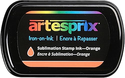 Artesprix Almohadilla de tinta de sublimación para manualidades, estampado y pintura, naranja