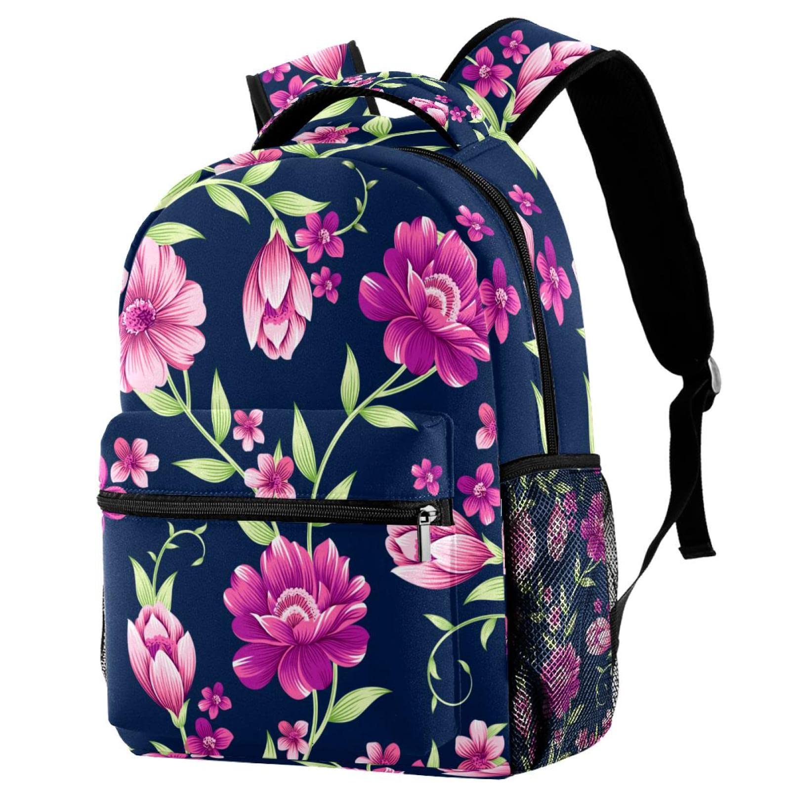 Mochila escolar universitaria de flores ideal para campus y excursiones de fin de semana 7