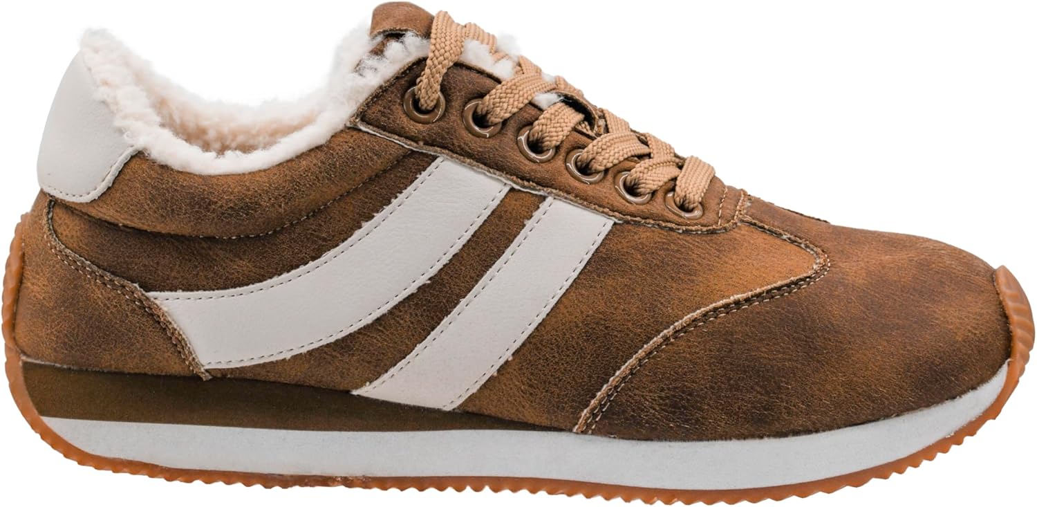 Corkys Footwear Hey Girl Jet Lag Fashion Sneaker – Stylish Lace-Up Shoe with A Soft Plush Insole for All-Day Comfort, Subtle Platform, and Side Stripes